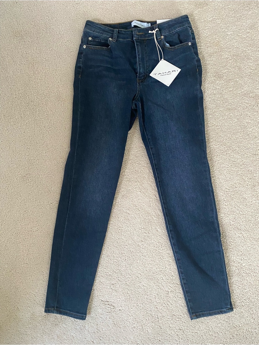 Tahari Dark Blue Skinny Jeans